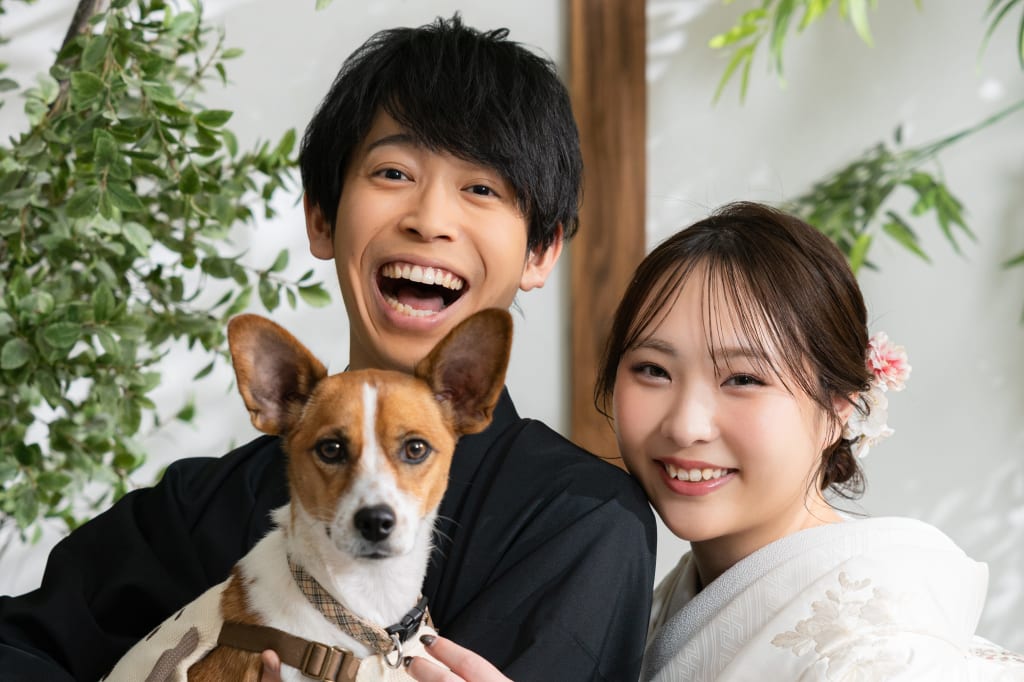 愛犬とスタジオ撮影！