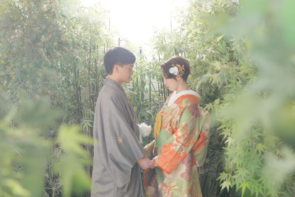 屋内庭園スタジオで残す和装フォト
