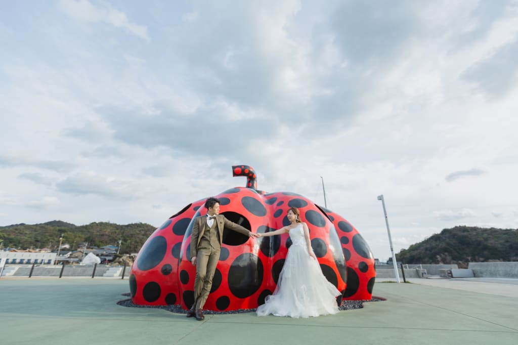 直島でのロケーション撮影