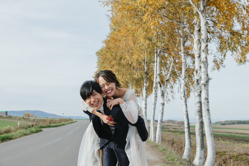 紅葉時期の美瑛で和装&洋装満喫プラン