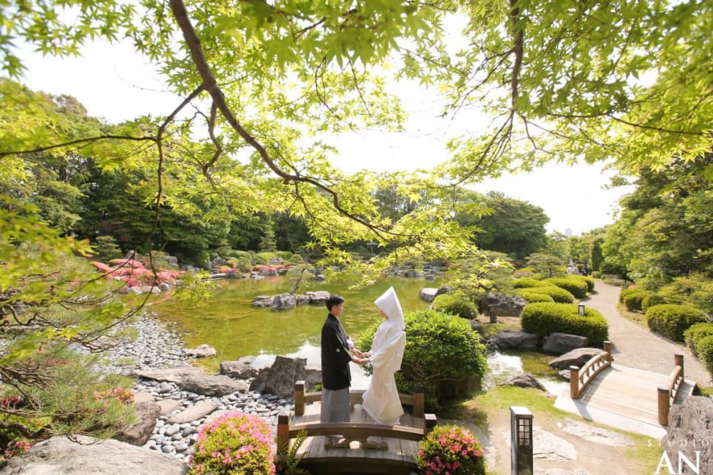 新緑の大濠日本庭園