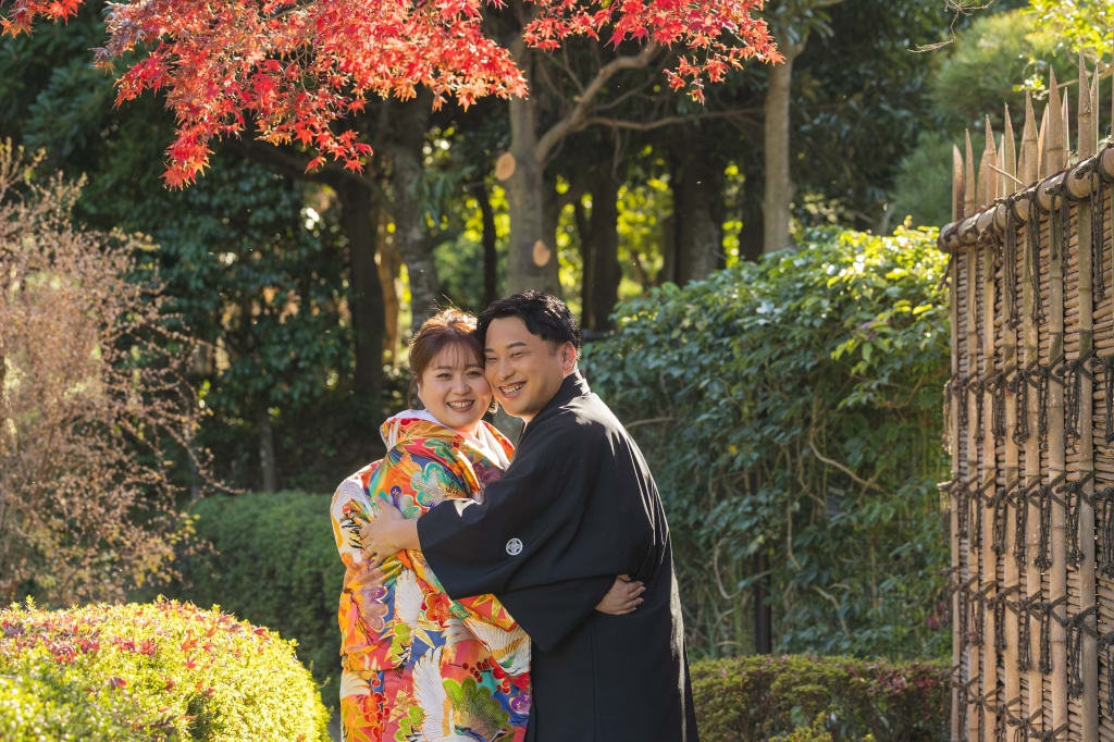 紅葉と一緒に和装撮影🍁