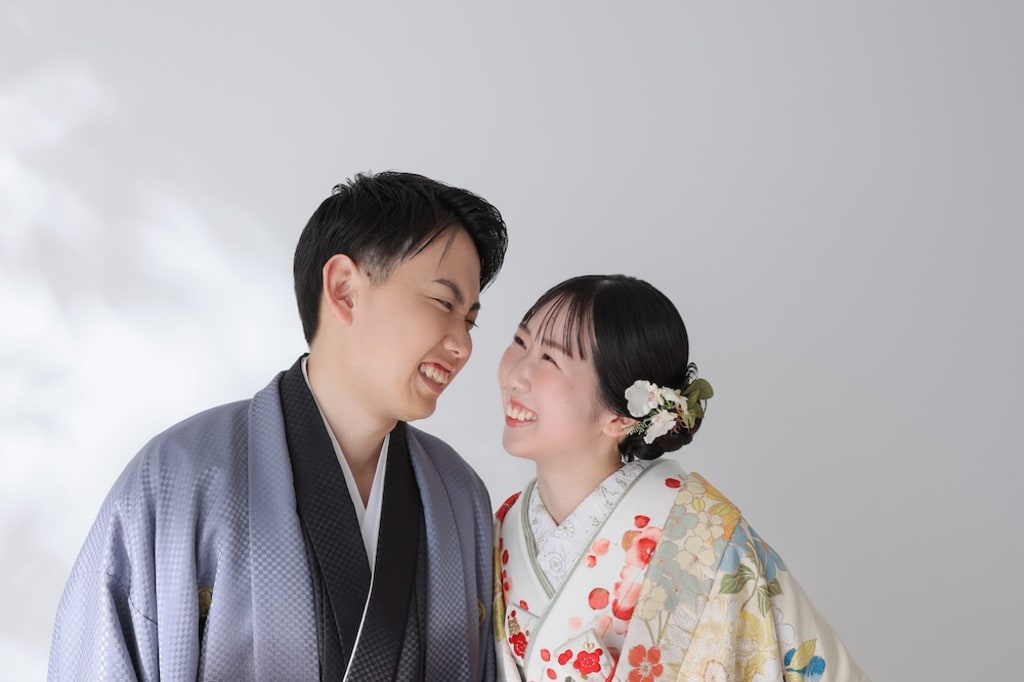 和装でスタジオ撮影