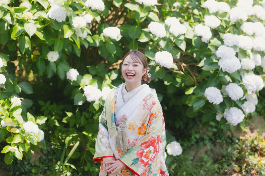 金剛山もととりあじさい園 | デコルテフォトグラフィー | 前撮り・フォトウェディング