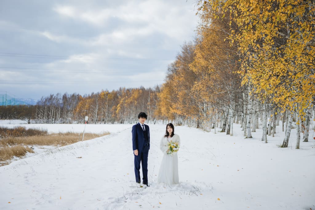 今シーズン、初の雪ロケーションでした