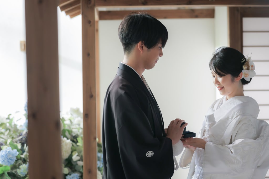 指輪をお持ち込みいただいたお二人