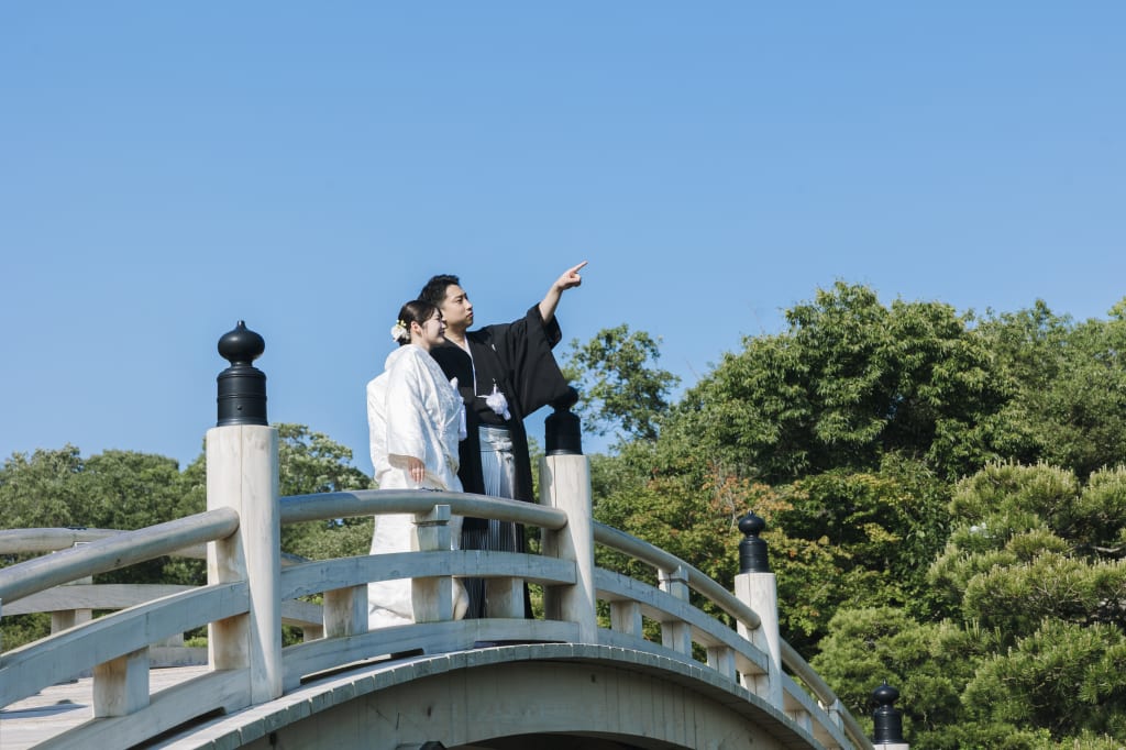 日本庭園と茶室で！