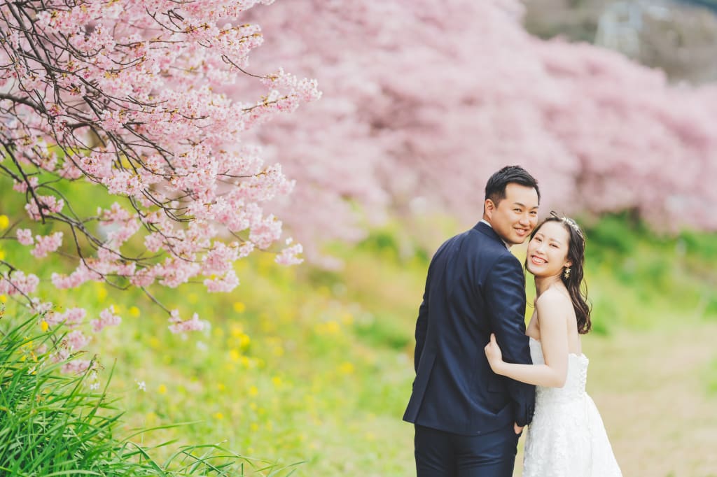伊豆 河津桜洋装ロケーションプラン | フォトウェディング・前撮り・結婚写真