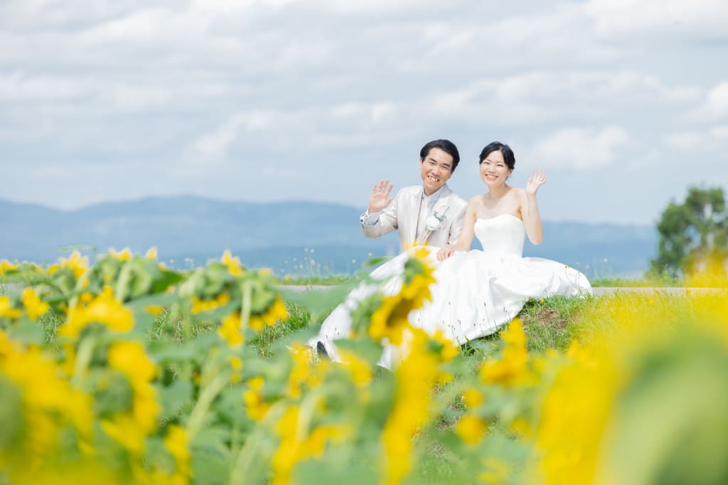 北竜町ひまわりの里 | デコルテフォトグラフィー | 前撮り・フォトウェディング