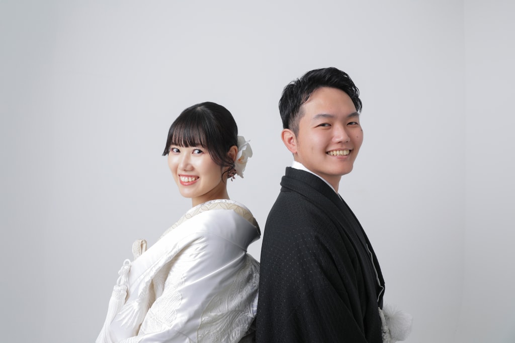 白無垢と和スタPLUSの組み合わせ