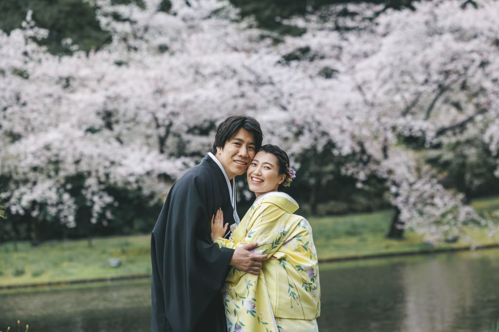 満開の桜と笑顔が満開！雨も吹き飛ばす、ハッピー和装前撮りレポ🌸