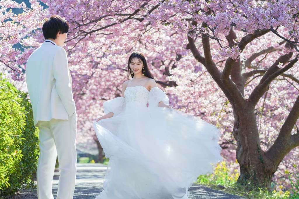伊豆 河津桜【選べる2箇所】和装＆洋装ロケーションプラン | フォトウェディング・前撮り・結婚写真