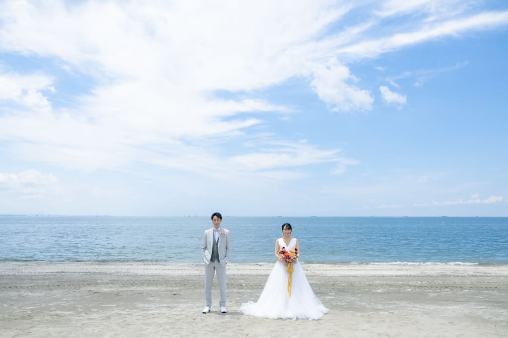 青空の稲毛海浜公園
