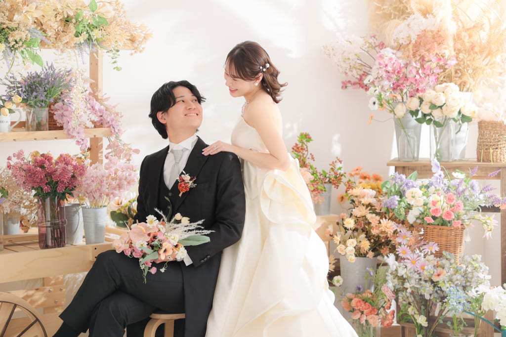 お花に囲まれたスタジオ！