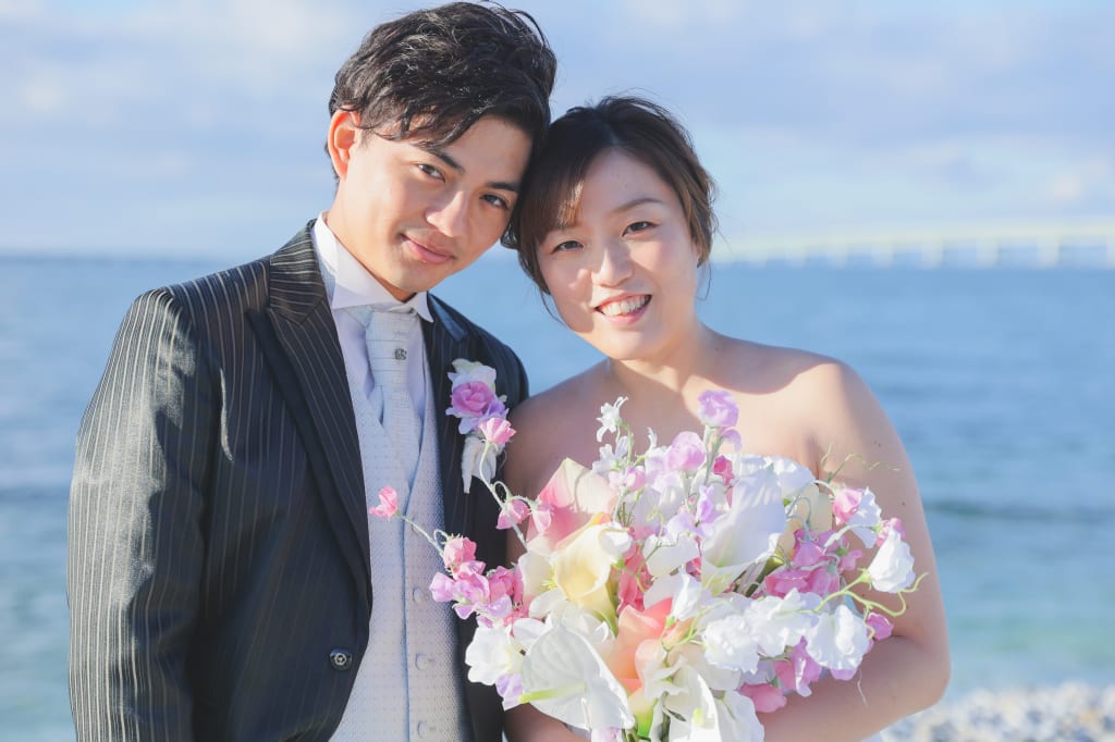 洋装マーブルビーチ撮影！夕日もあるよ！