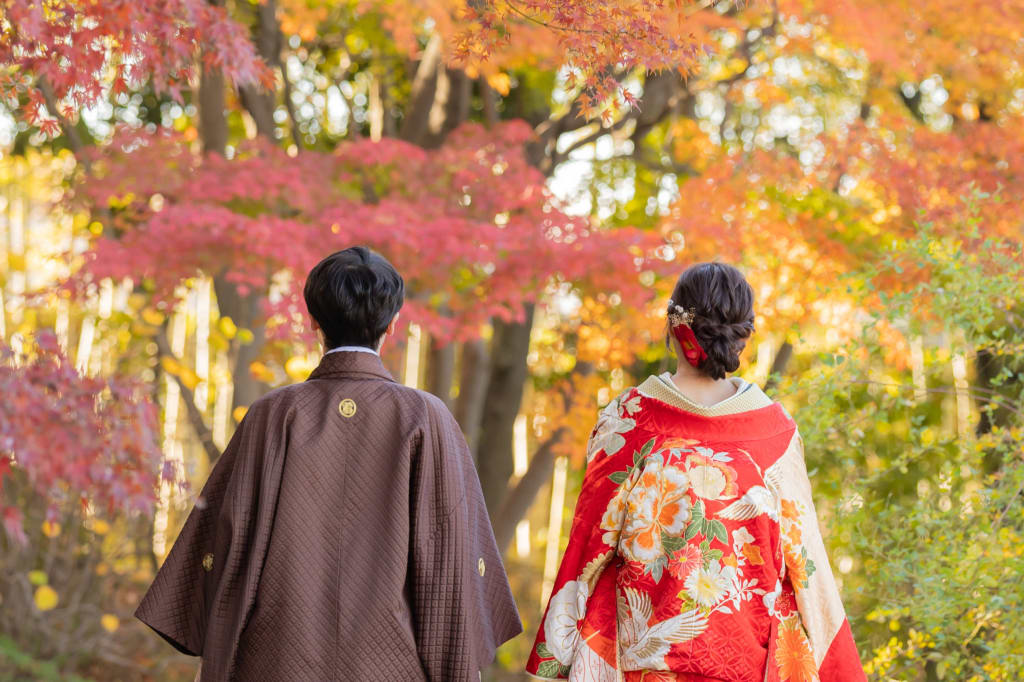 紅葉の花田苑撮影