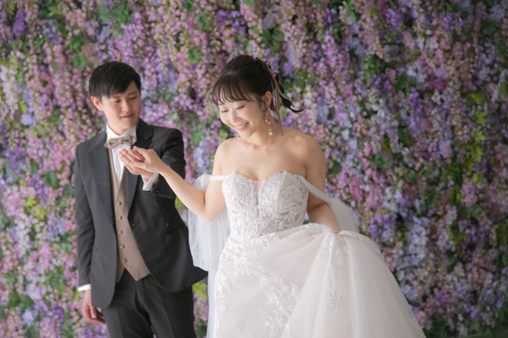 お花いっぱいの洋装ハウススタジオ