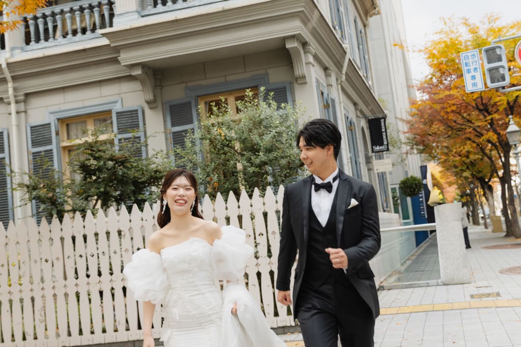 季節を感じる居留地撮影