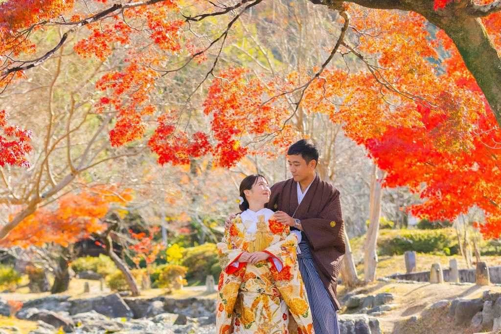 京都の紅葉と共に