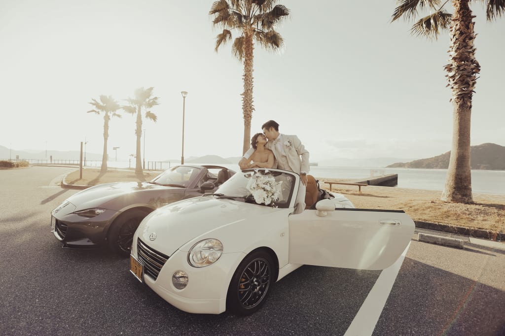 愛車と一緒に海ロケ！！