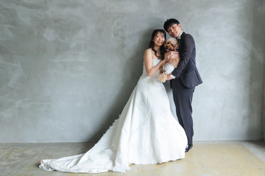 ワンちゃんとスタジオでの撮影！