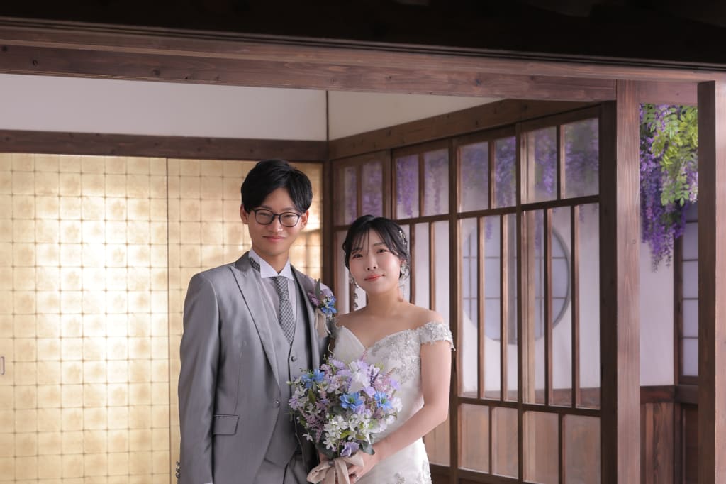 屋内庭園スタジオで洋装撮影♪