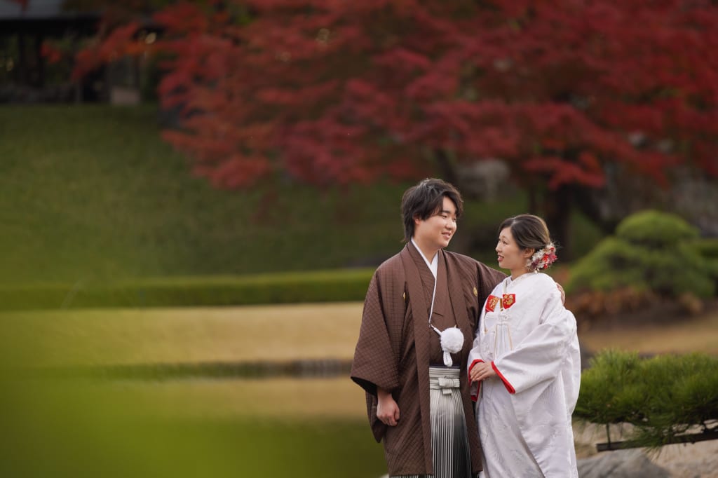 紅葉の花田苑撮影