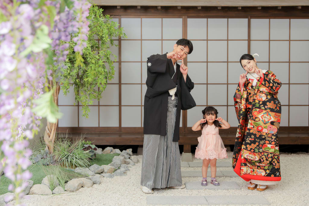 親子3人の仲良しショット