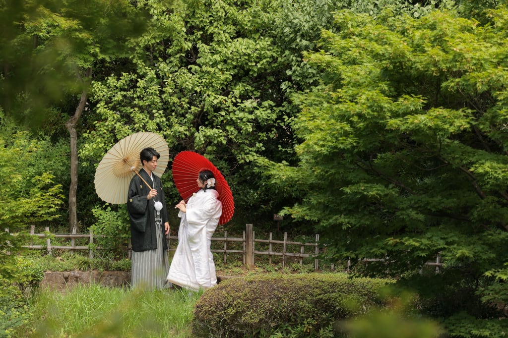 目白庭園で特別な前撮り写真を