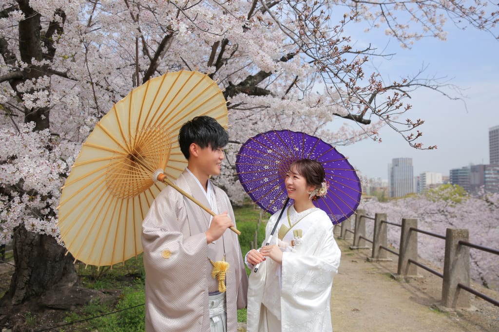 桜の季節、舞鶴公園で♪