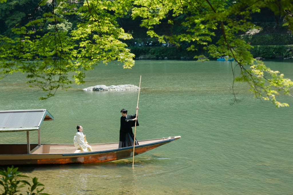 和装で巡る人力車と屋形船の旅