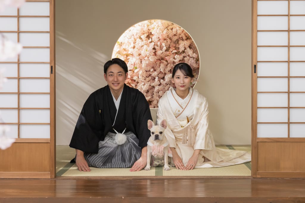ワンちゃんと一緒にスタジオ2着撮影！