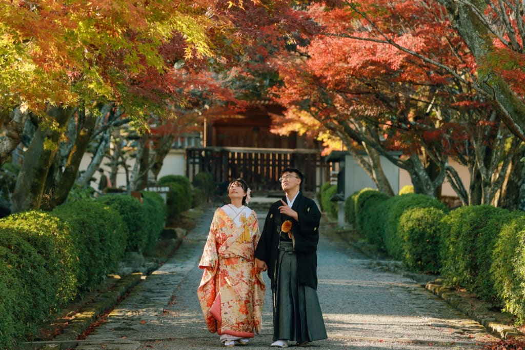 西教寺 | デコルテフォトグラフィー | 前撮り・フォトウェディング