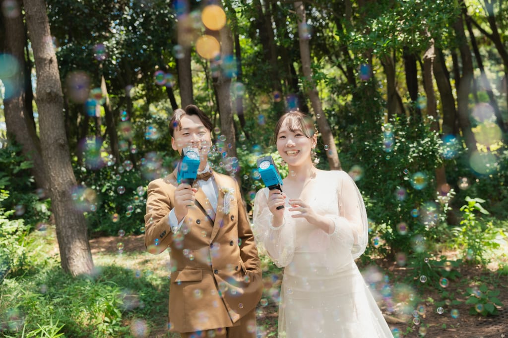 緑あふれる公園で洋装撮影！