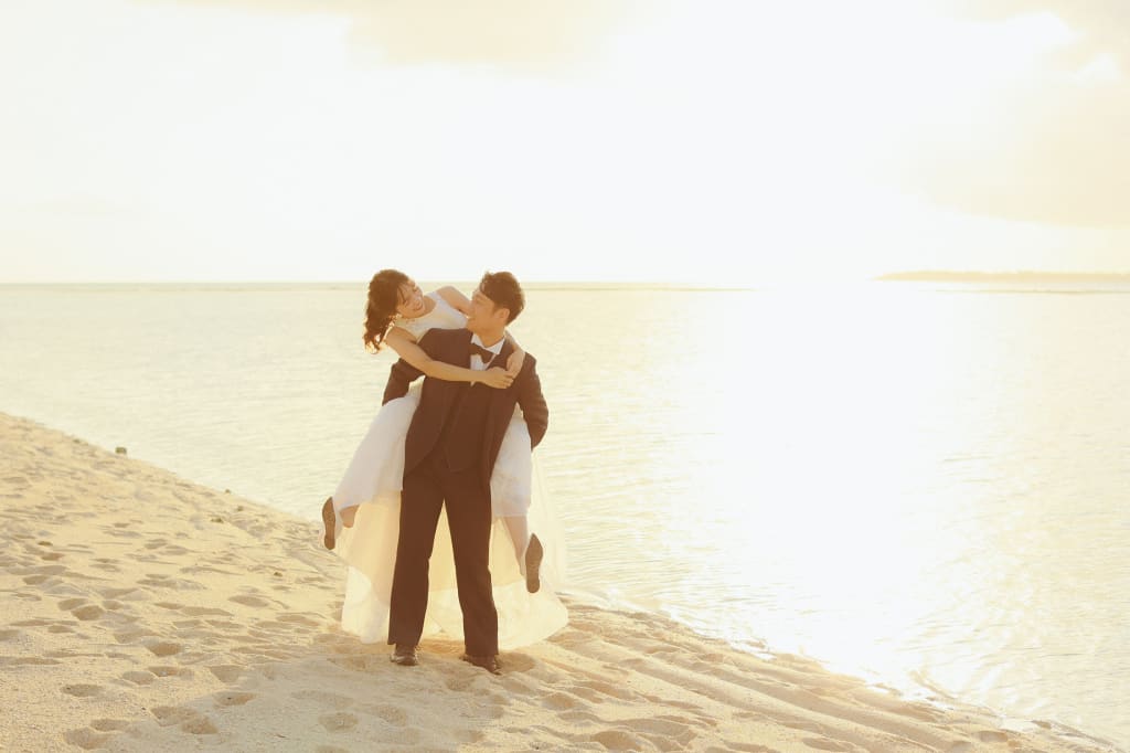 夕日のビーチフォト！