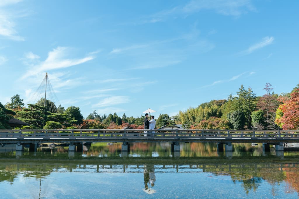 和装で秋を楽しむロケーション
