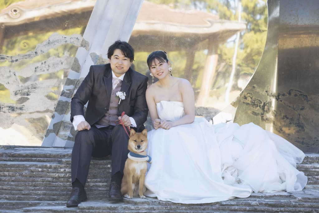 ロケーションでペット撮影