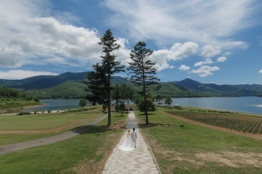 北海道の自然の中で