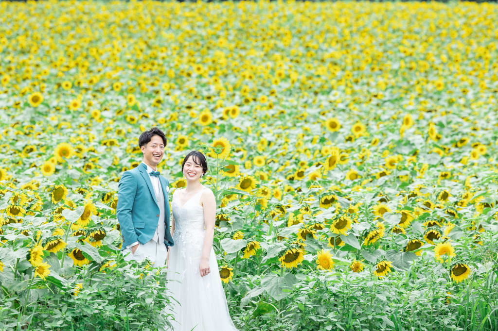 北竜町ひまわりの里 | デコルテフォトグラフィー | 前撮り・フォトウェディング