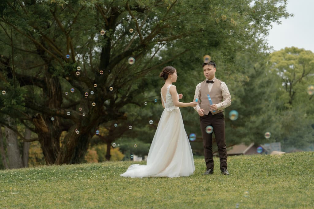 緑の中での撮影