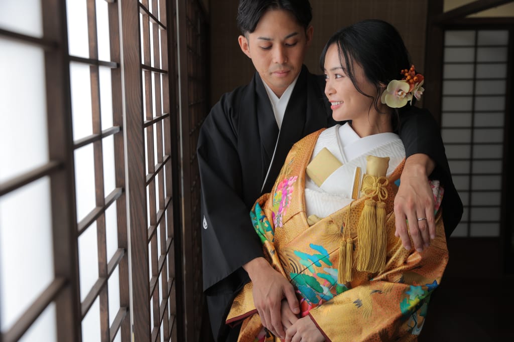 屋内庭園での和装撮影！