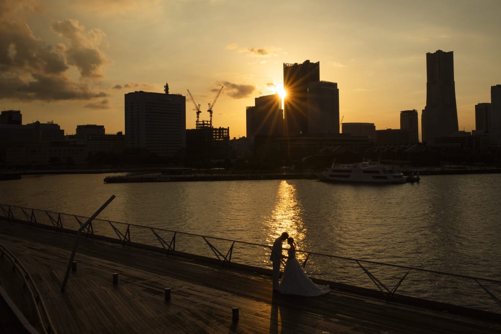 大桟橋で夕日と夜景撮影！
