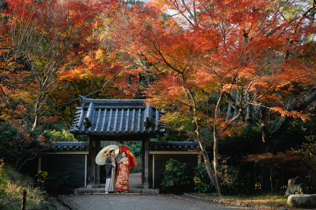 紅葉の綺麗な三溪園
