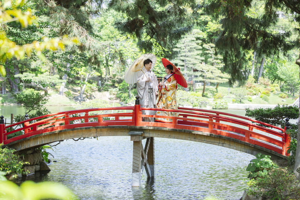 新緑豊かな縮景園＆ハウススタジオ