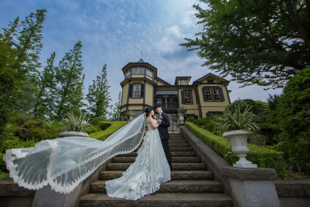 山手イタリア山庭園 デコルテフォトグラフィー 前撮り フォトウェディング