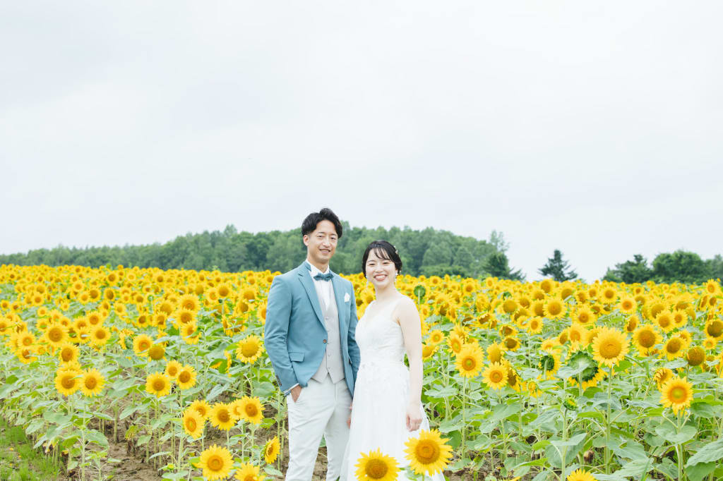 北竜町ひまわりの里 | デコルテフォトグラフィー | 前撮り・フォトウェディング