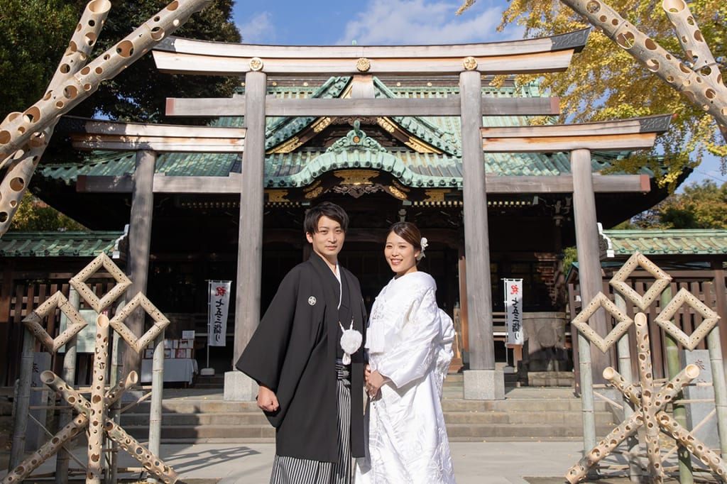 神社撮影＋屋内庭園スタジオ