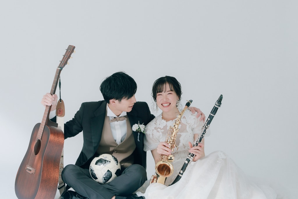 多趣味なおふたりと室内で撮影！【屋内庭園+洋装スタジオPLUS