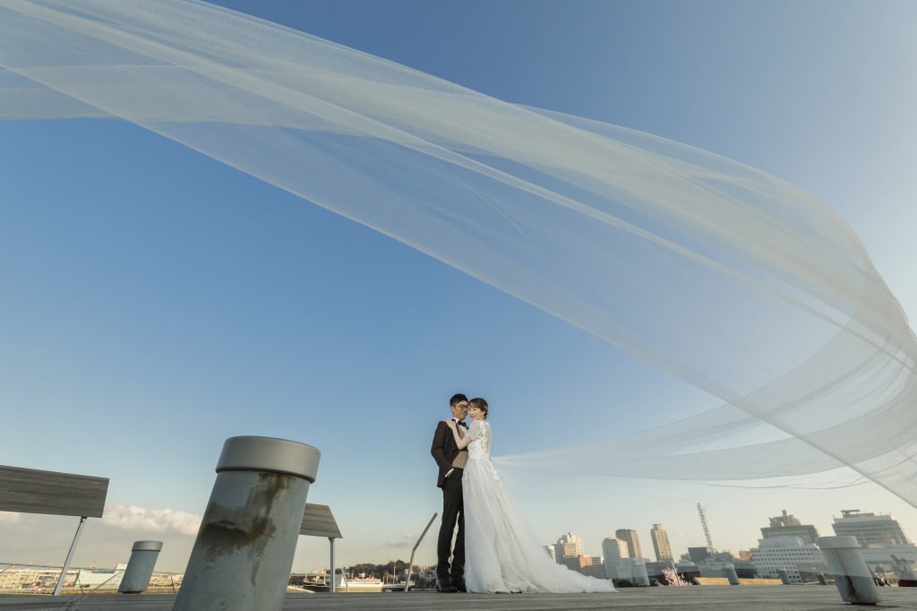 青空広がる大桟橋