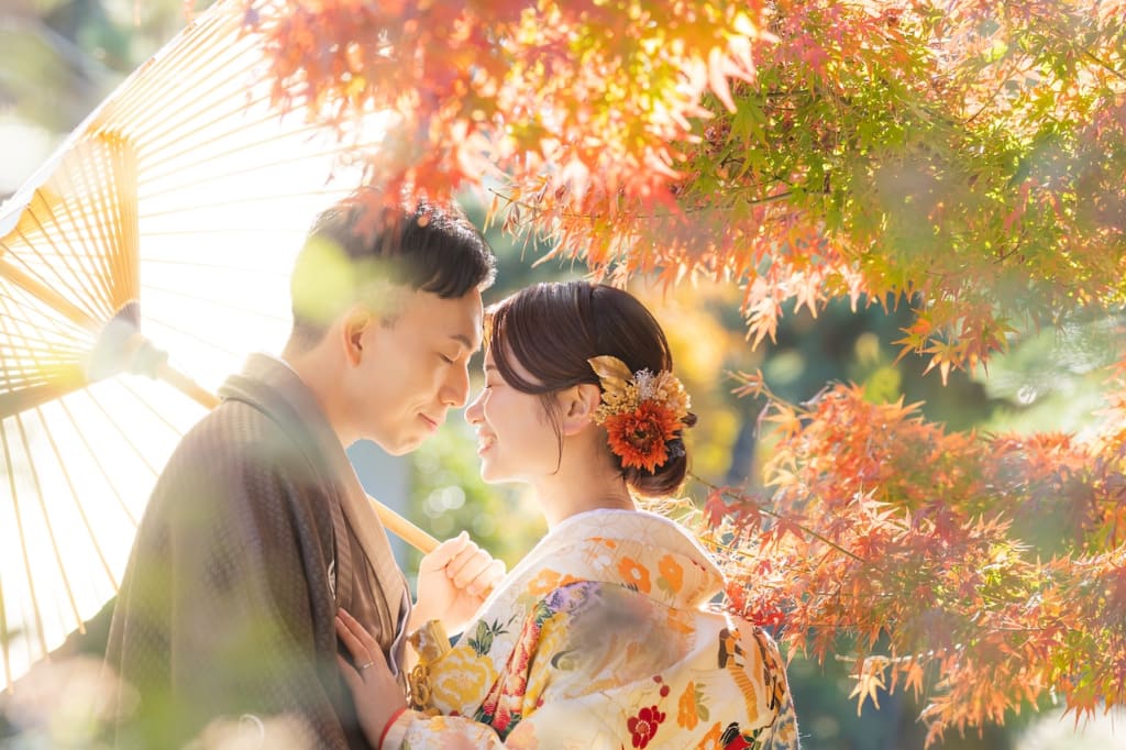 きらきらの紅葉×和装ローション【in三溪園】